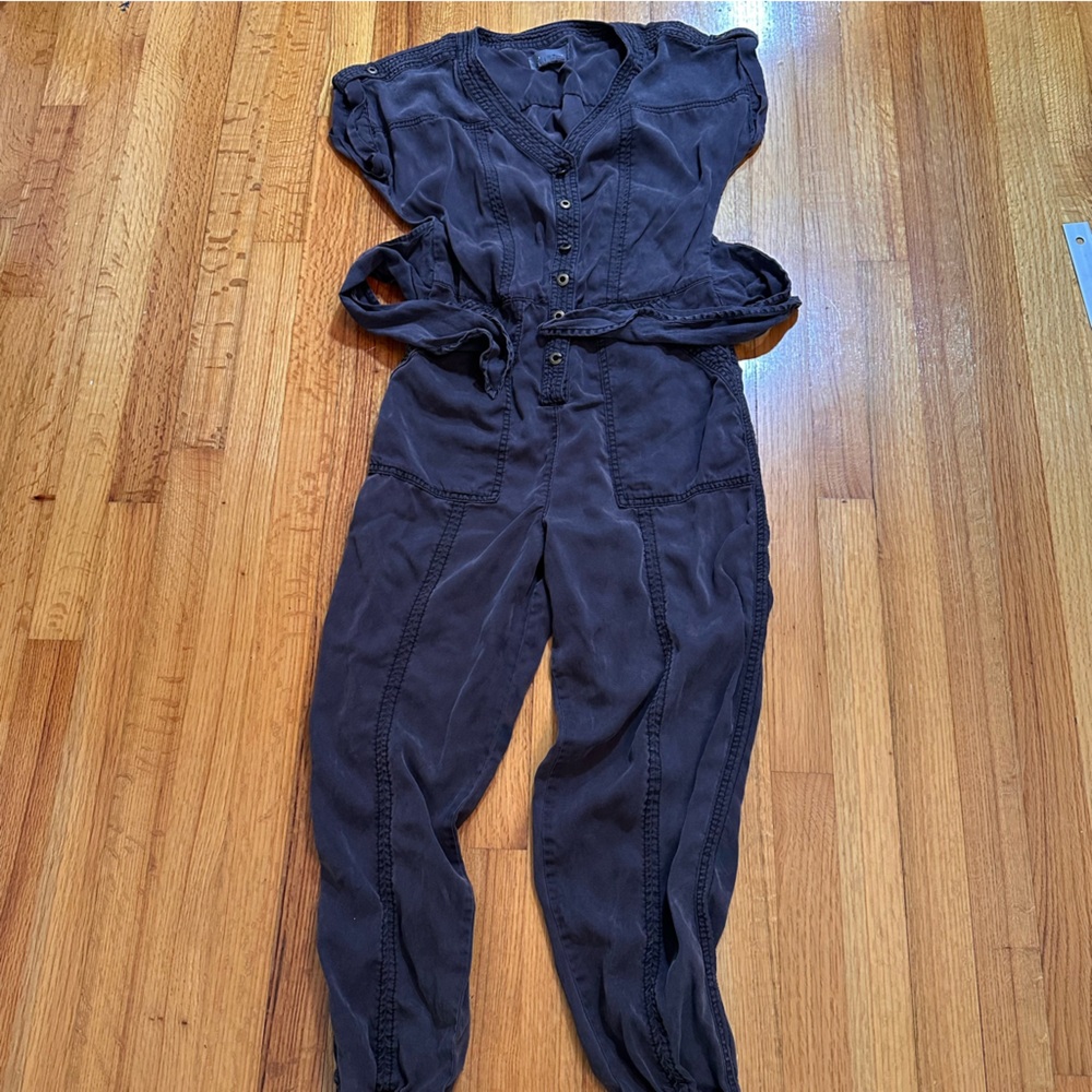 Anthropologie Huxley Utility Jogger Jumpsuit Washed Black Size 0 (#5) - Picture 5 of 13
